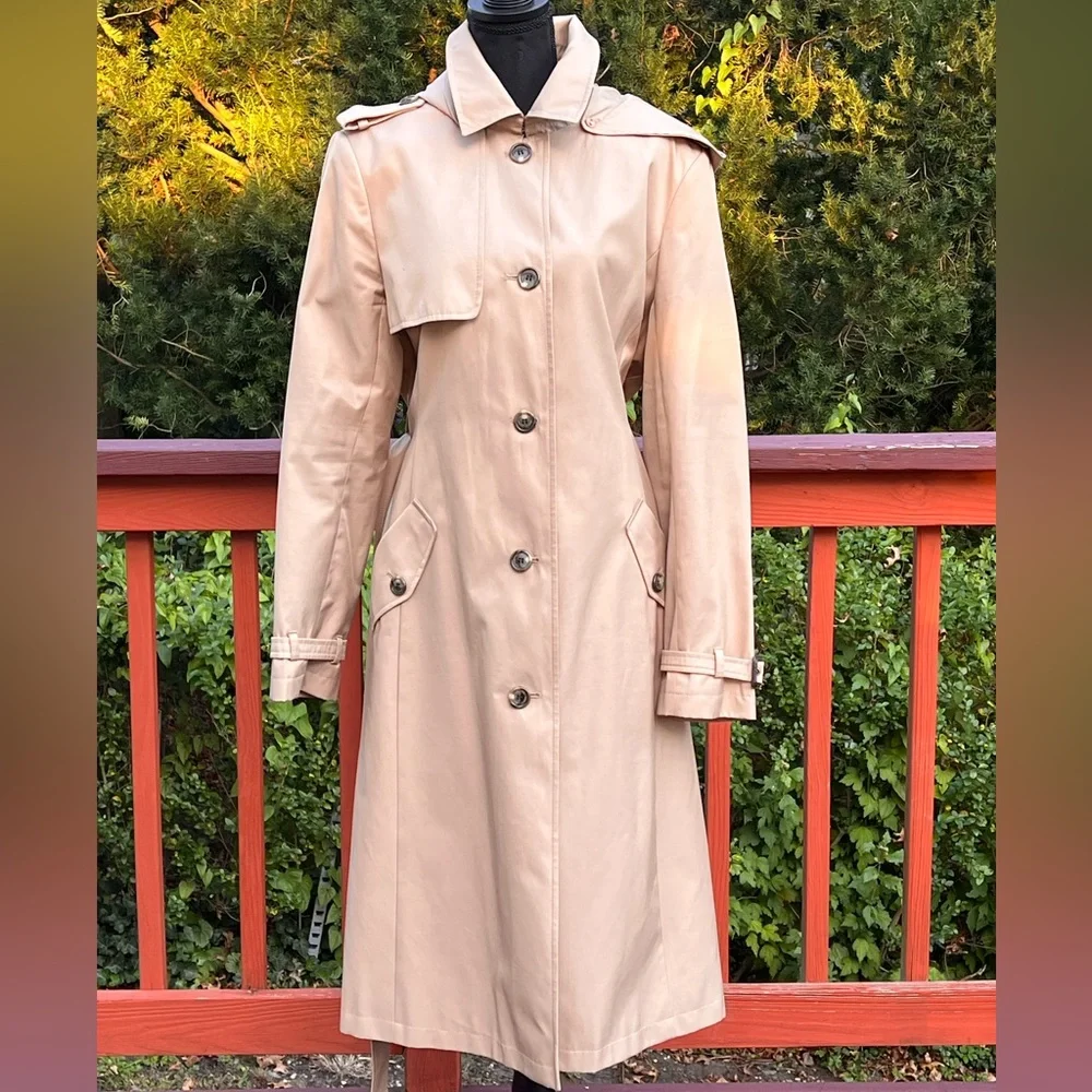 ❤️🔥LAUREN RALPH ❤️🔥LAUREN BEIGE TRENCH COAT SIZE X-LARGE - Picture 15 of 16